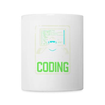 Geh weg, ich bin am Coden - Tasse - Weiß - Vorne