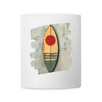 Surfbrett - Tasse - Weiß - Vorne