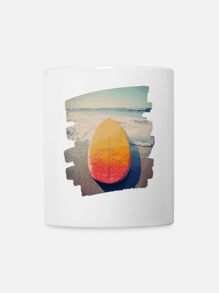Surfbrett - Tasse - Weiß