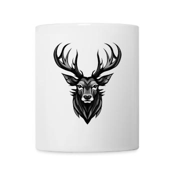 Hirsch Portrait - Tasse - Weiß - Vorne