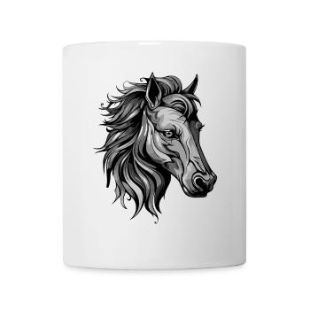 Portrait de cheval - Mug blanc - blanc - Devant