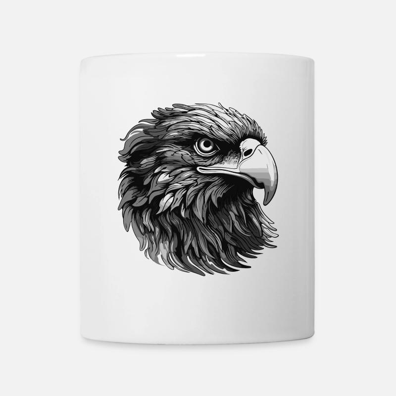 Adler Portrait - Tasse - Weiß