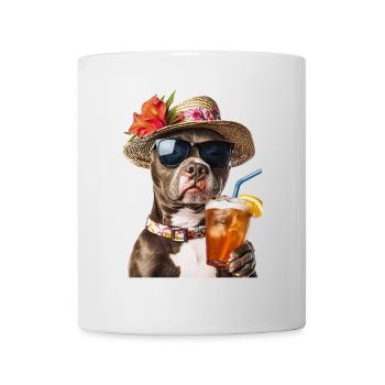 Amerikanischer Pitbull Terrier - Tasse - Weiß - Vorne