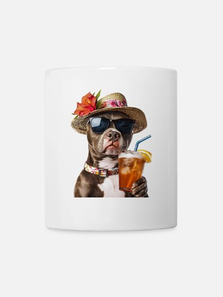 Amerikanischer Pitbull Terrier - Tasse - Weiß