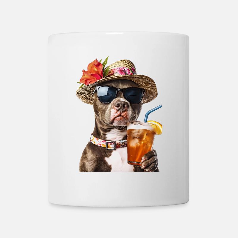 Amerikanischer Pitbull Terrier - Tasse - Weiß