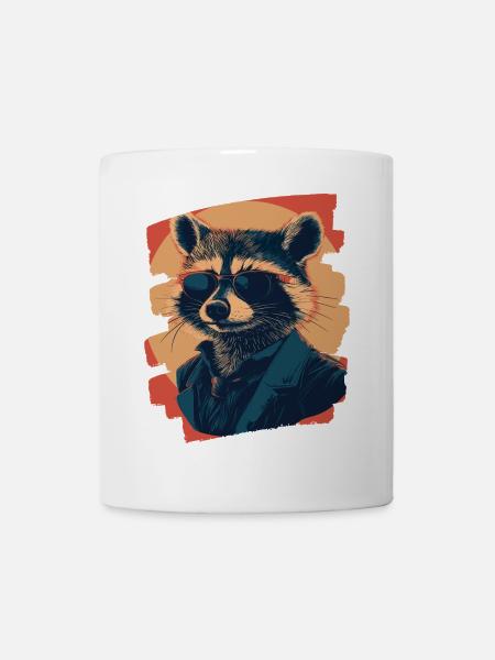 Waschbär - Tasse - Weiß