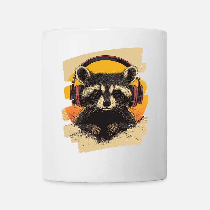 Waschbär - Tasse - Weiß