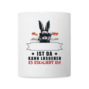 It's escalating anyway! Bunny Retro Personalizable Name - Mug - white - Front
