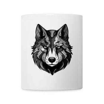 Portrait de chien husky - Mug blanc - blanc - Devant