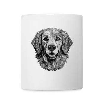 Portrait de chien Golden Retriever - Mug blanc - blanc - Devant