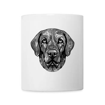 Labrador Hund Portrait - Tasse - Weiß - Vorne