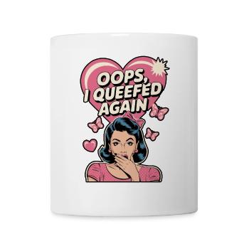 Retro-Pop-Herz wieder gequeeft - Tasse - Weiß - Vorne