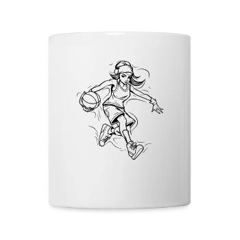 Basketballerin Zeichnung - Tasse - Weiß - Vorne