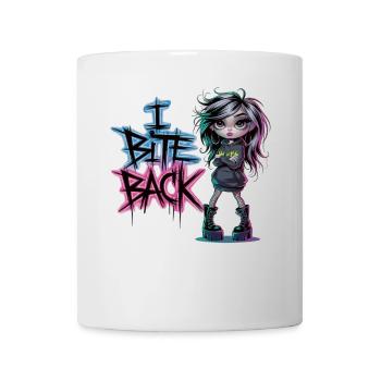 Rebellious with Bite - Women's Power Shirt - Mug - white - Front