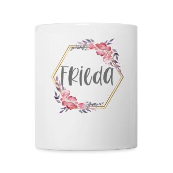 Frieda Girl Name Personalized Gift - Mug - white - Front