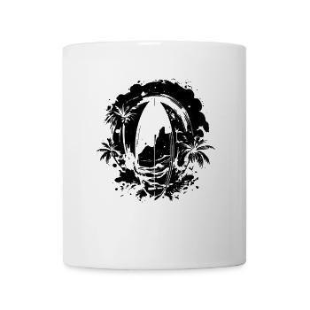 Surfbrett Zeichnung - Tasse - Weiß - Vorne