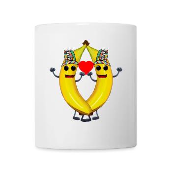 Indianer Banane Bananen Obst Früchte Hippie - Tasse - Weiß - Vorne
