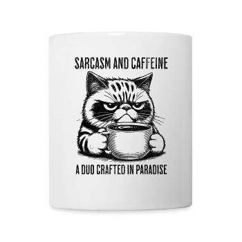 sarcasm and caffeine - Mug - white - Front