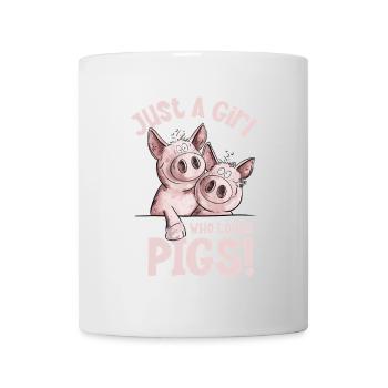 Juste une fille qui aime les cochons Cochon Cochon - Mug blanc - blanc - Devant