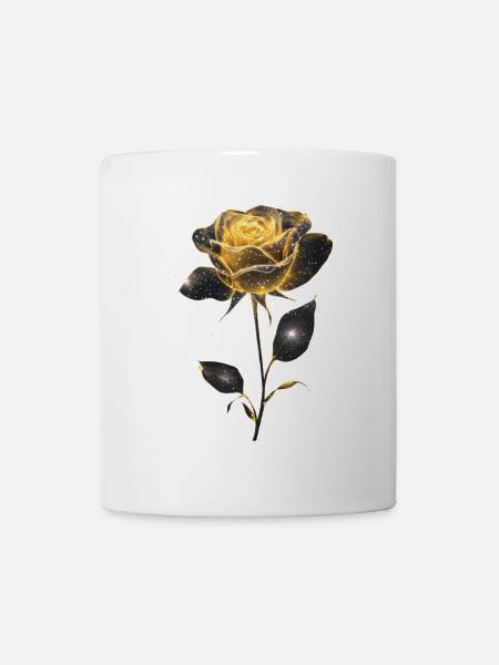 Gelbe Rose - Tasse - Weiß