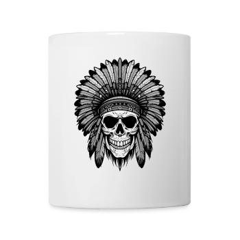 Apache Indian Chief Skull - Mug - white - Front