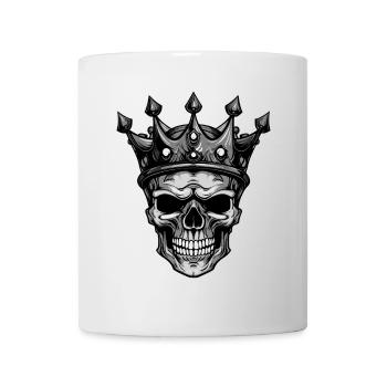 Crâne Roi Couronne - Mug blanc - blanc - Devant