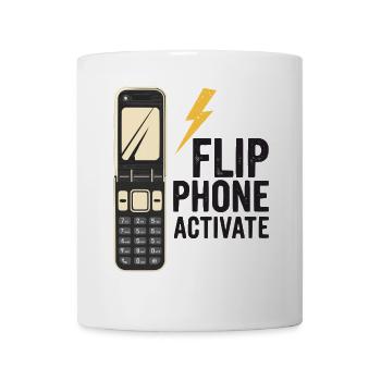 Retro Klapphandy aktivieren - Tasse - Weiß - Vorne