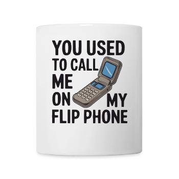 Klapphandy Nostalgie-T-Shirt - Tasse - Weiß - Vorne
