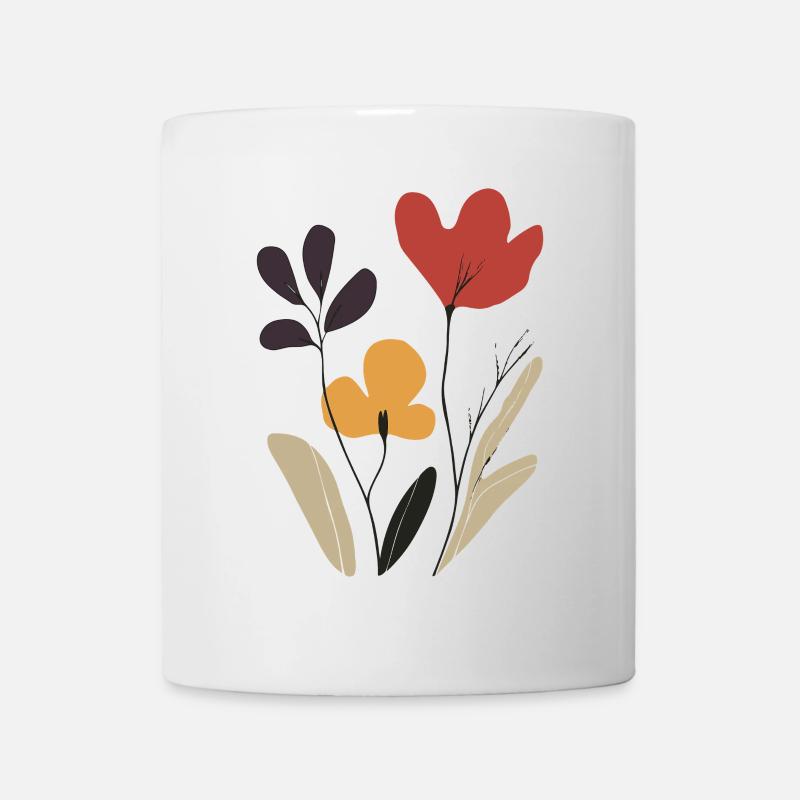 Abstrakte Blüte Blumen Kunst: Farbenfroh & Sommer - Tasse - Weiß