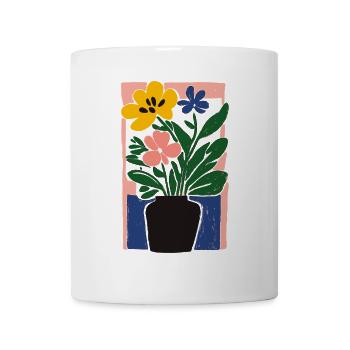 Matisse Floral Still Life: Retro Vase Art - Mug - white - Front