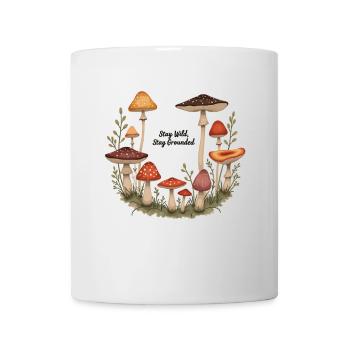 Mushroom Mushrooms Retro Forest Motif for Nature Lovers - Mug - white - Front