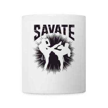 Savate Fight Silhouette - Tasse - Weiß - Vorne
