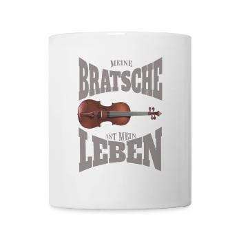 Meine Bratsche ist mein Leben Bratschist - Tasse - Weiß - Vorne