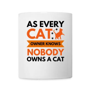 Drôle de chat disant propriétaire de chat - Mug blanc - blanc - Devant