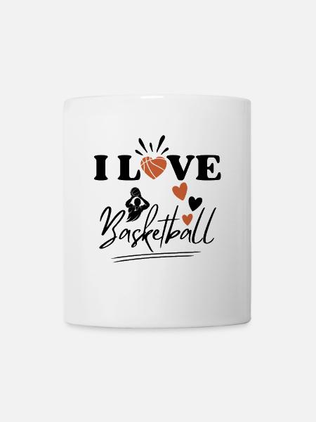 I love basketball design - Mug - white