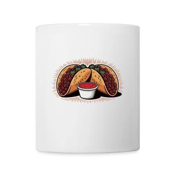 Life Happens Birria Tacos aide à la nourriture mexicaine amusante - Mug blanc - blanc - Devant