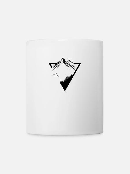 Berggipfel-Dreieck - Tasse - Weiß