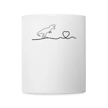 Dinosaur T-Rex Dinosaur Heartbeat Dino - Tasse - Weiß - Vorne