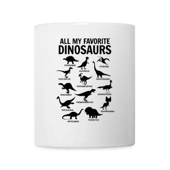 Dinos Dinosaure Tous mes dinosaures préférés - Mug blanc - blanc - Devant