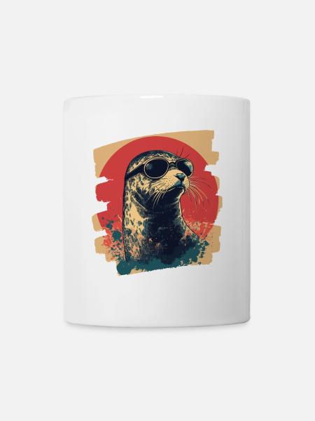 Robbe - Tasse - Weiß