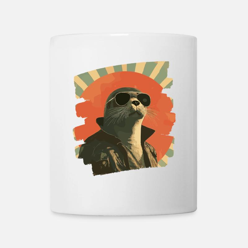 Robbe - Tasse - Weiß
