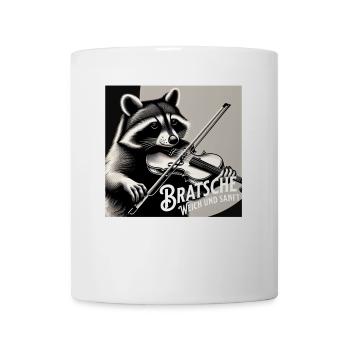 Bratsche Weich Und Sanft Waschbär Bratschist - Tasse - Weiß - Vorne