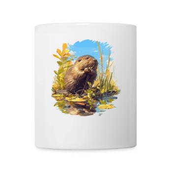 Rat musqué - Mug blanc - blanc - Devant