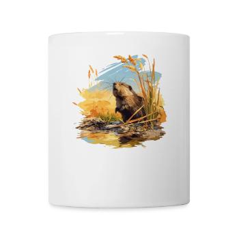 Rat musqué - Mug blanc - blanc - Devant