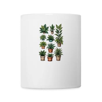 Topfpflanzen-Kollektion - Tasse - Weiß - Vorne
