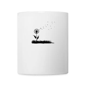 Pissenlit et prairie d’herbe - Mug blanc - blanc - Devant