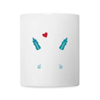 Mann Papa wird 2025 Geschenk - Tasse - Weiß - Vorne