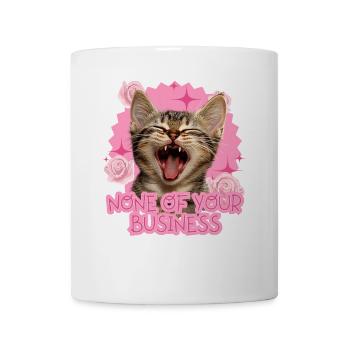 Cat with a cheeky saying: Joke for cat fans - Mug - white - Front