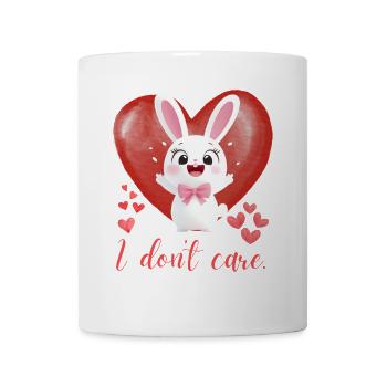 Lapin drôle avec dicton : Ironie pour les amoureux des lapins - Mug blanc - blanc - Devant
