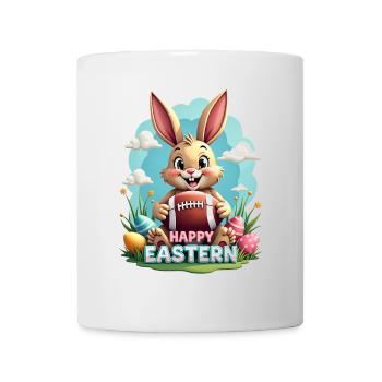 American Football Happy Eastern Easter Bunny Sports - Mug - white - Front